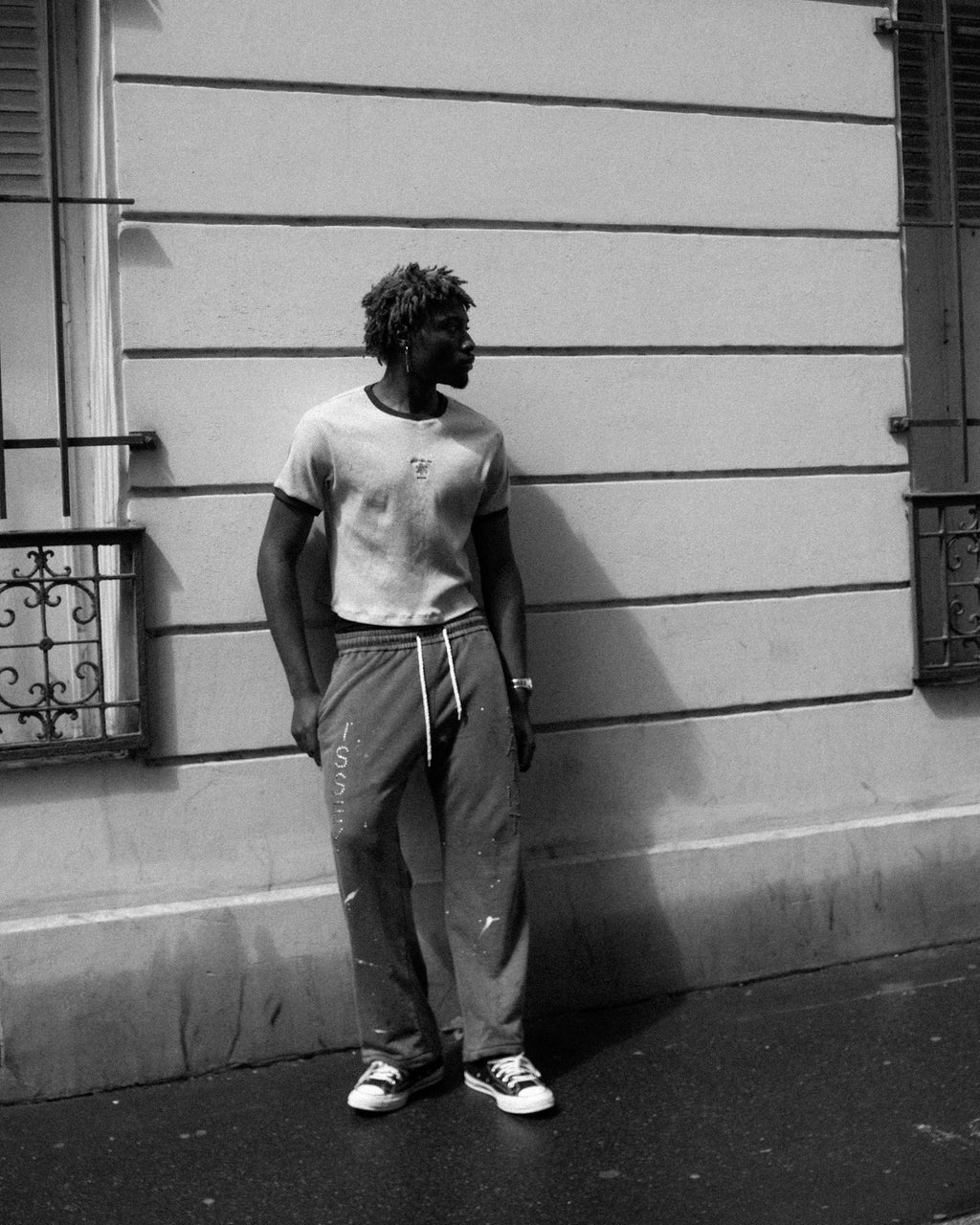 Issey Saint studded logo pants