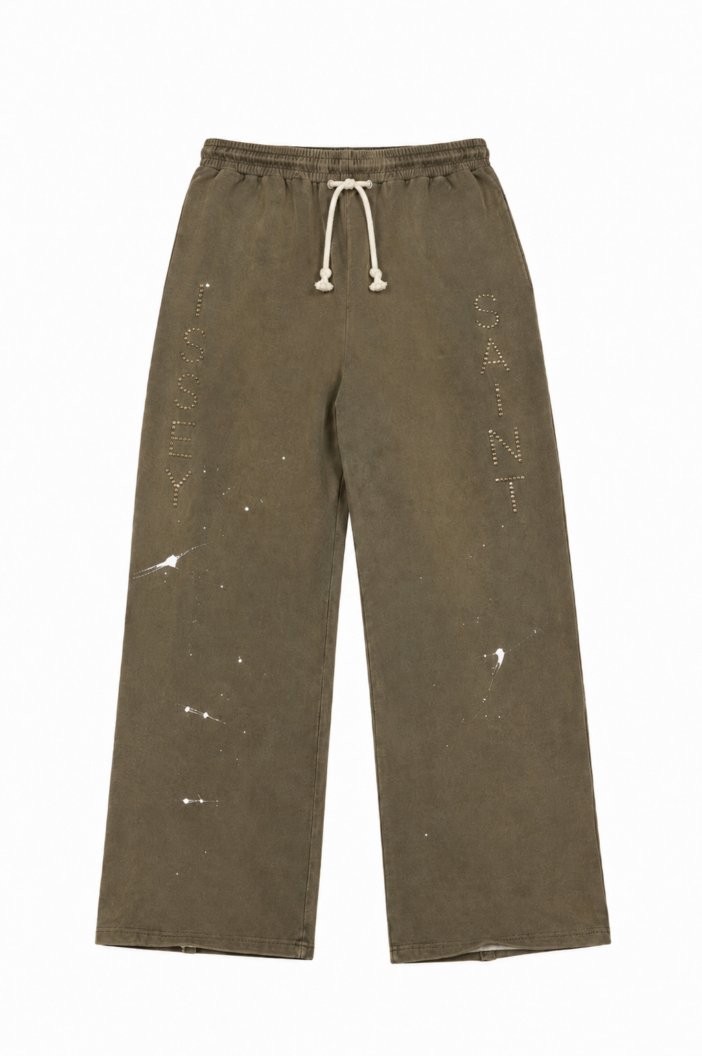 Issey Saint studded logo pants